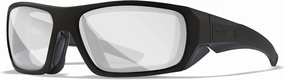 Wiley X Enzo Sunglasses, ANSI Z87 Safety Glasses for Men and Women, UV Eye Protection for Shooting, Fishing, Biking, and Extreme Sports, Matte Black Frames, Clear Lenses