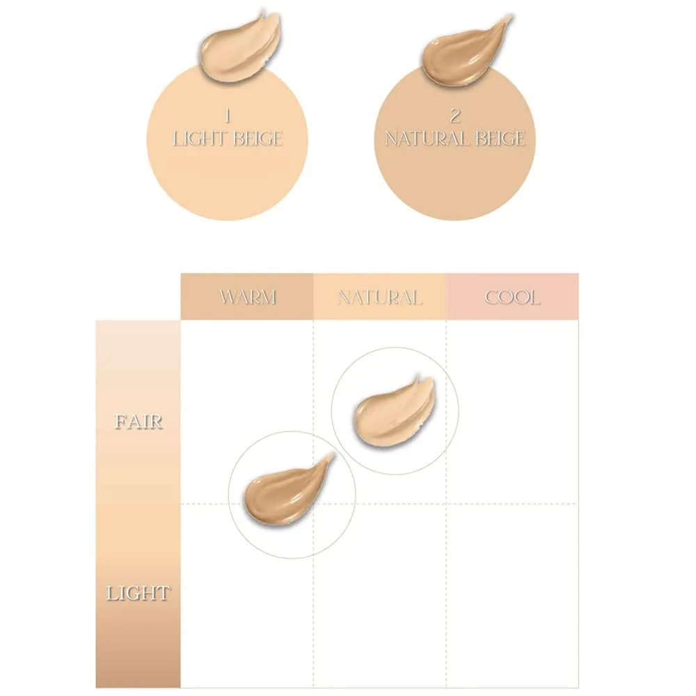 Witch's Pouch Essence Serum Facial Deep Hydration Radiant Barrier BB Cushion Foundation SPF38 PA   Cover Long Lasting Toneup Moisture Korean Makeup (23 Natural Beige)