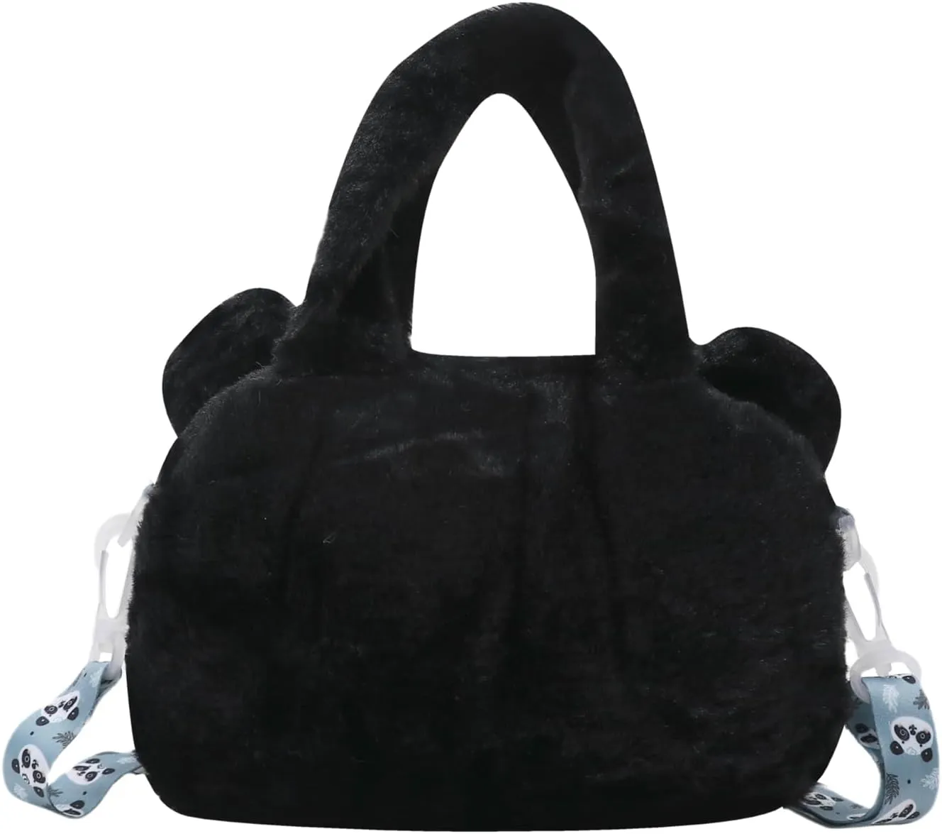 Women Panda Furry Shoulder Bag Plush Handbag Tote Purse Fluffy Crossbody Bag Novelty Wallets for Adults Teen Girls,C#