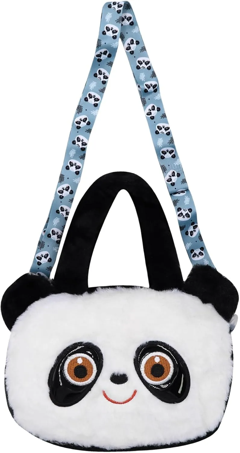 Women Panda Furry Shoulder Bag Plush Handbag Tote Purse Fluffy Crossbody Bag Novelty Wallets for Adults Teen Girls,C#