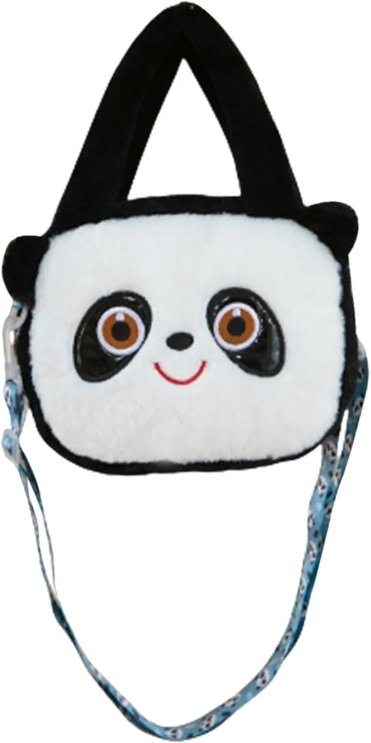 Women Panda Furry Shoulder Bag Plush Handbag Tote Purse Fluffy Crossbody Bag Novelty Wallets for Adults Teen Girls,C#
