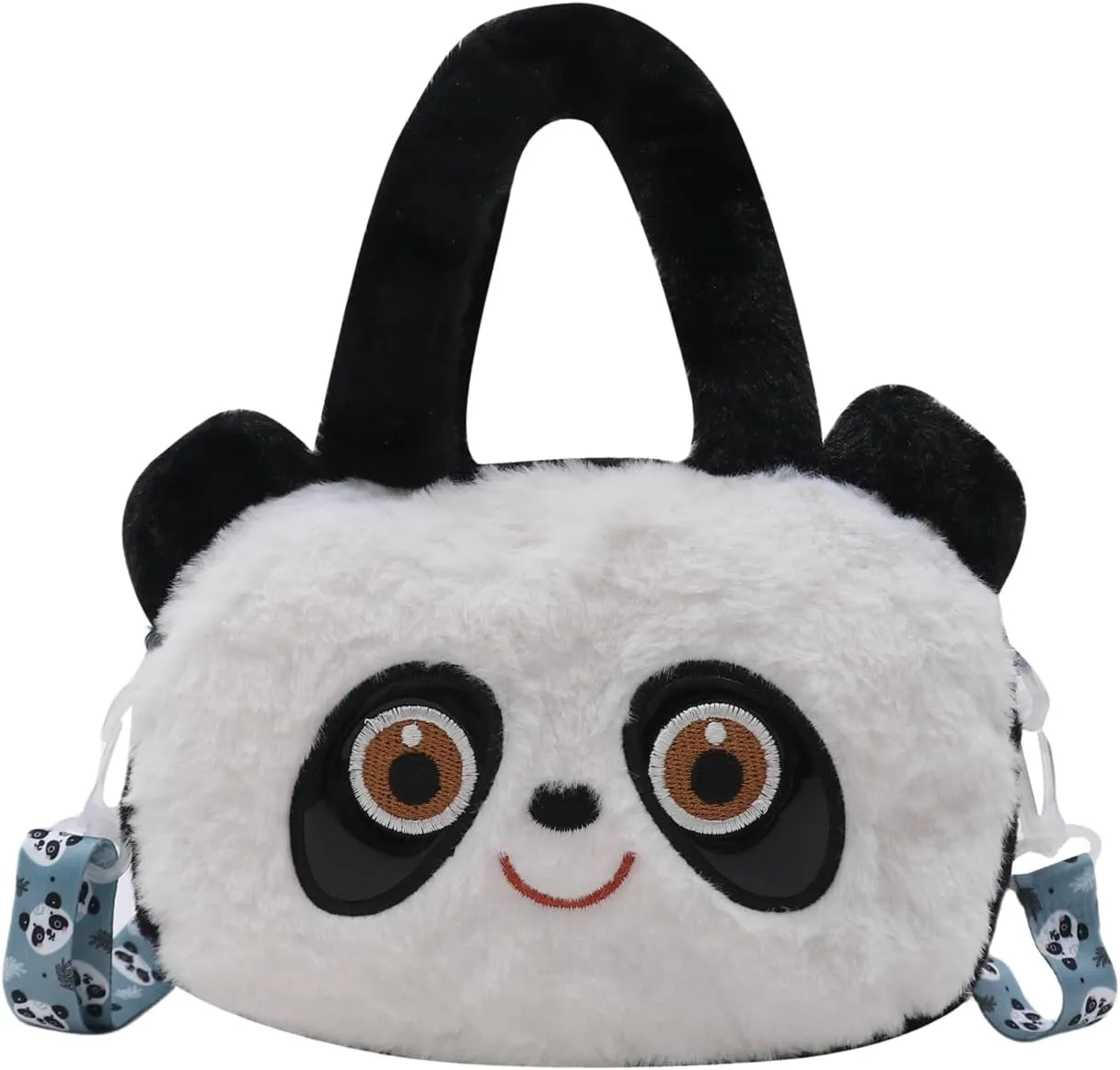 Women Panda Furry Shoulder Bag Plush Handbag Tote Purse Fluffy Crossbody Bag Novelty Wallets for Adults Teen Girls,C#