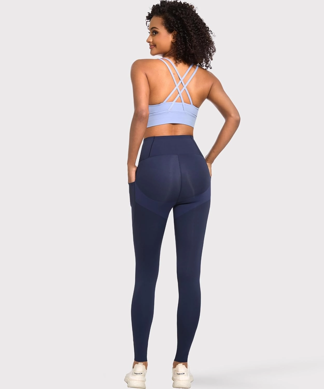 Women's Compression Leggings Butt Lifting Work Out Athletic Gym High Waist Tummy Control Stretchy with Pockets