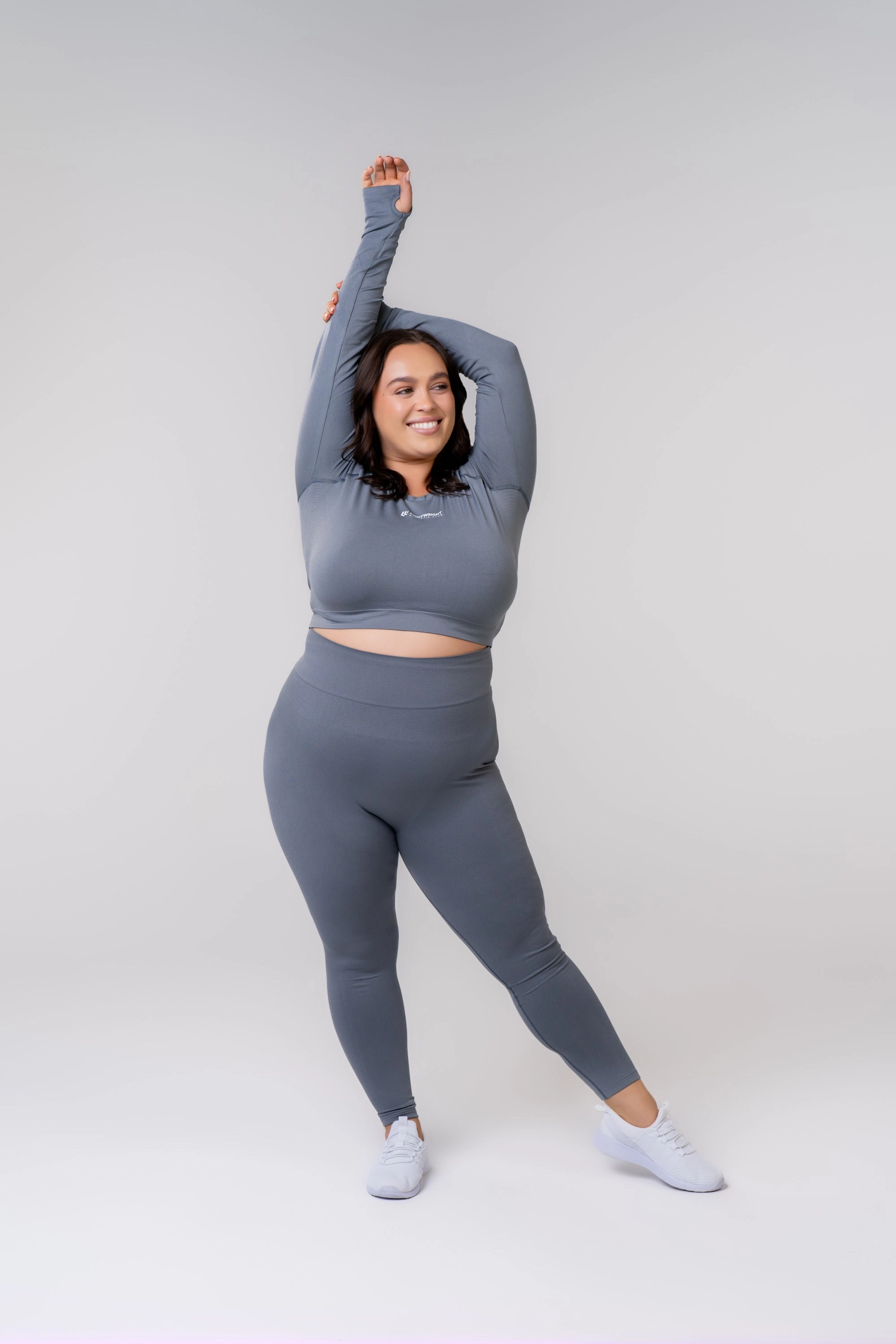 Women's Long Sleeve Compression Crop - Black