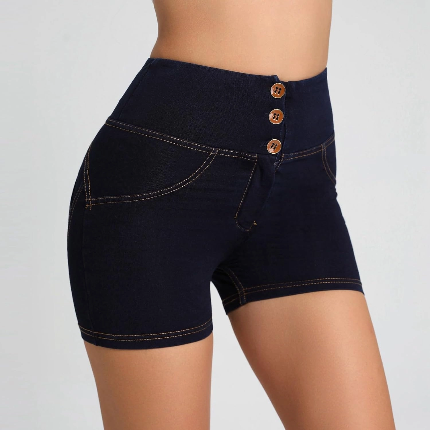 Women's Shorts Activewear High Waisted Tummy Control Spandex Booty Shorts Seamless Booty Biker Short Legging