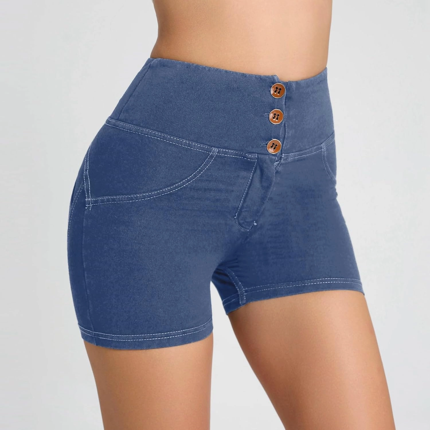 Women's Shorts Activewear High Waisted Tummy Control Spandex Booty Shorts Seamless Booty Biker Short Legging