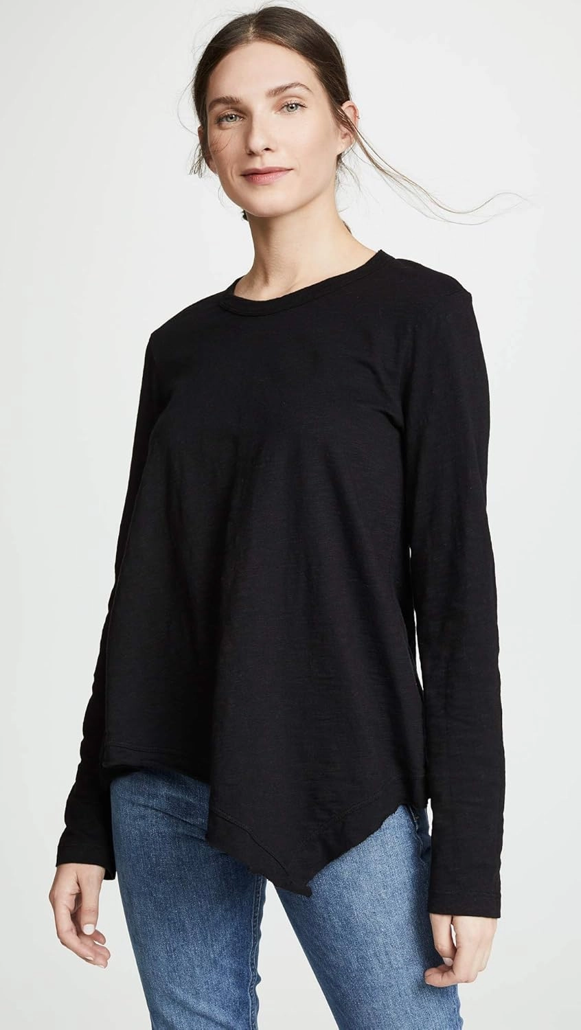Women's Slant Hem Tunic Crew L/S Foundation