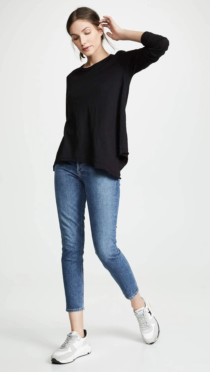 Women's Slant Hem Tunic Crew L/S Foundation