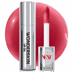 Wonderskin Lip Rehab Serum Oil - Tinted Lip Oil for Women, Hydrating, Moisturizing, and Non-Sticky Red Tint Serum for Dry Lips (Amour)