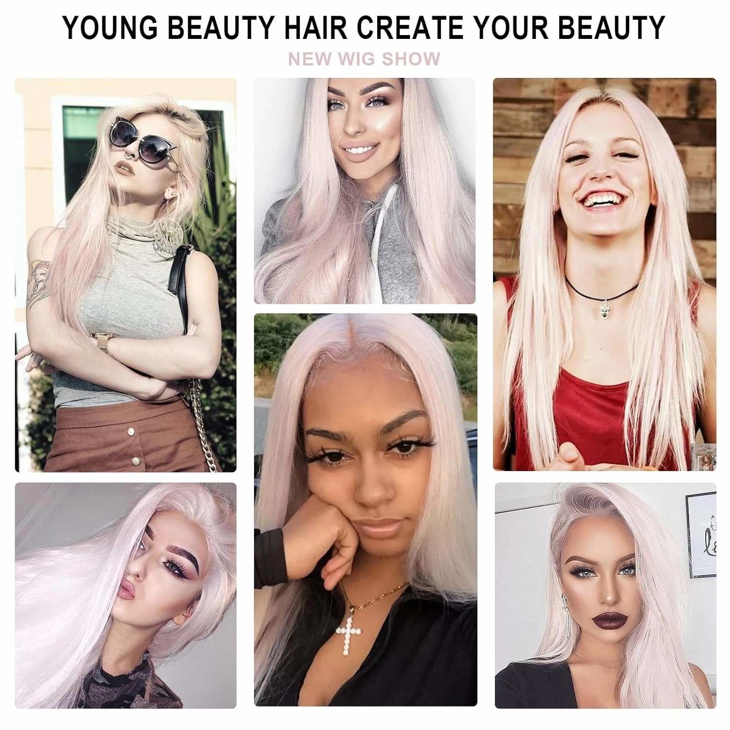 Xinran Long Blonde Wigs For Women Rose Gold Blonde Synthetic Full Wig Natural Looking Heat Resistant Hair Halloween Daily Party Use 30 inch