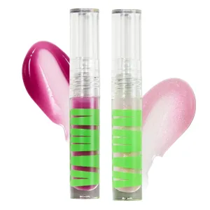 YAWN Non-Toxic Lip Gloss Duo for Kids & Teens | 2-Pack Vegan, Cruelty-Free Formula with Shimmer & High Shine | Free from Parabens, Sulfates, Phthalates & More | Made in the USA | Crystal & Purple Gem