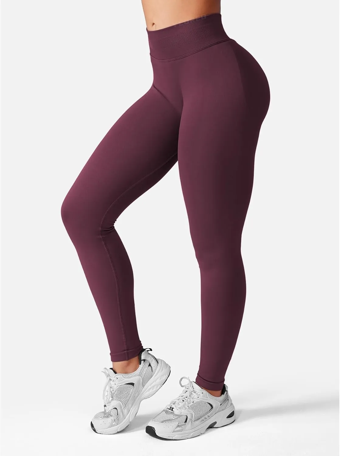 YEOREO SoftHue Hidden Scrunch Butt Workout Leggings for Women Seamless Mid Low Waist 25" Impact Yoga Pants Tummy Control