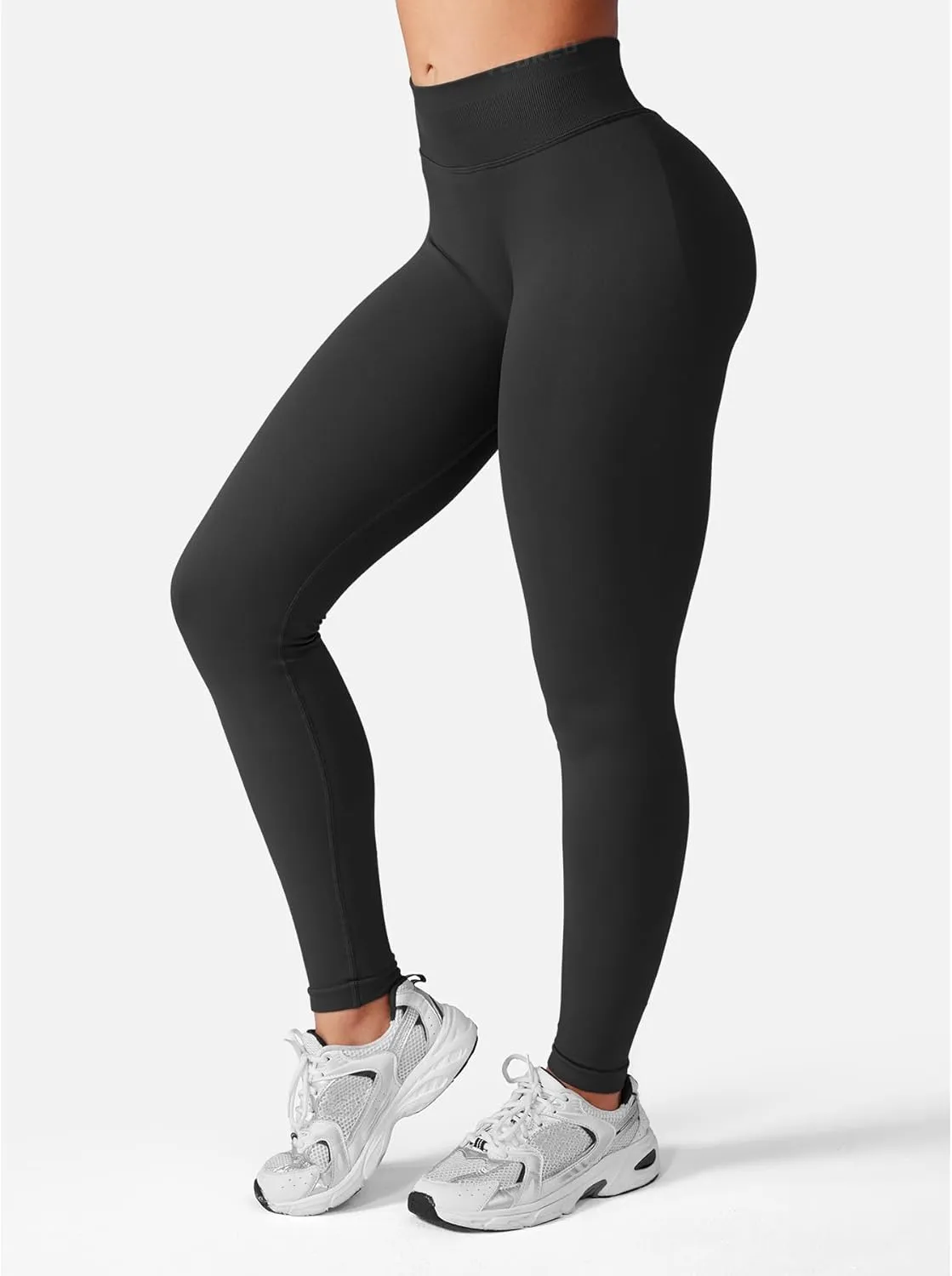 YEOREO SoftHue Hidden Scrunch Butt Workout Leggings for Women Seamless Mid Low Waist 25" Impact Yoga Pants Tummy Control
