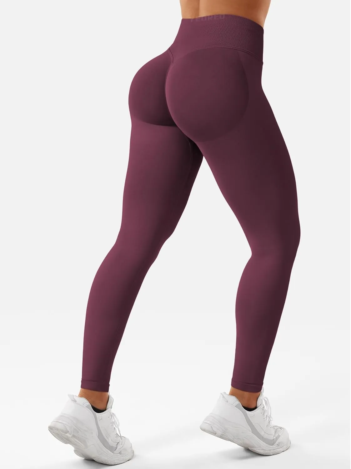 YEOREO SoftHue Hidden Scrunch Butt Workout Leggings for Women Seamless Mid Low Waist 25" Impact Yoga Pants Tummy Control