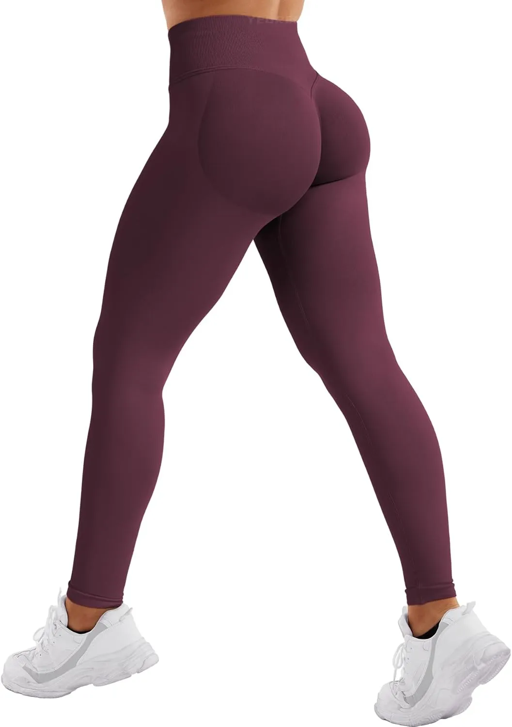 YEOREO SoftHue Hidden Scrunch Butt Workout Leggings for Women Seamless Mid Low Waist 25" Impact Yoga Pants Tummy Control