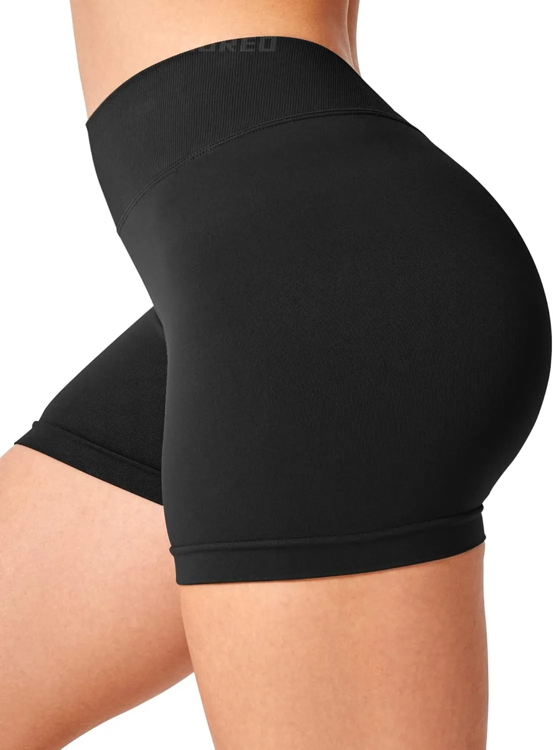 YEOREO Workout Scrunch Shorts Women V Back Gym Butt Lifting Liz High Waisted Seamless Shorts