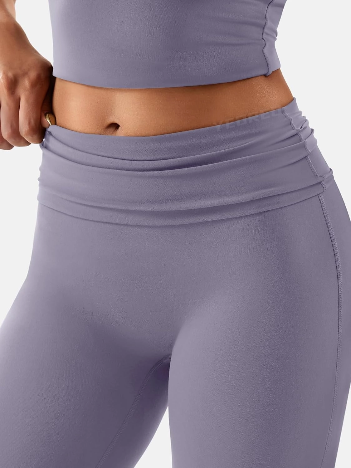 YEOREO Romola Women Yoga Pants Flare Leggings with Tummy Control High Waist Fold Over Bootcut Wide Legs Workout Legging