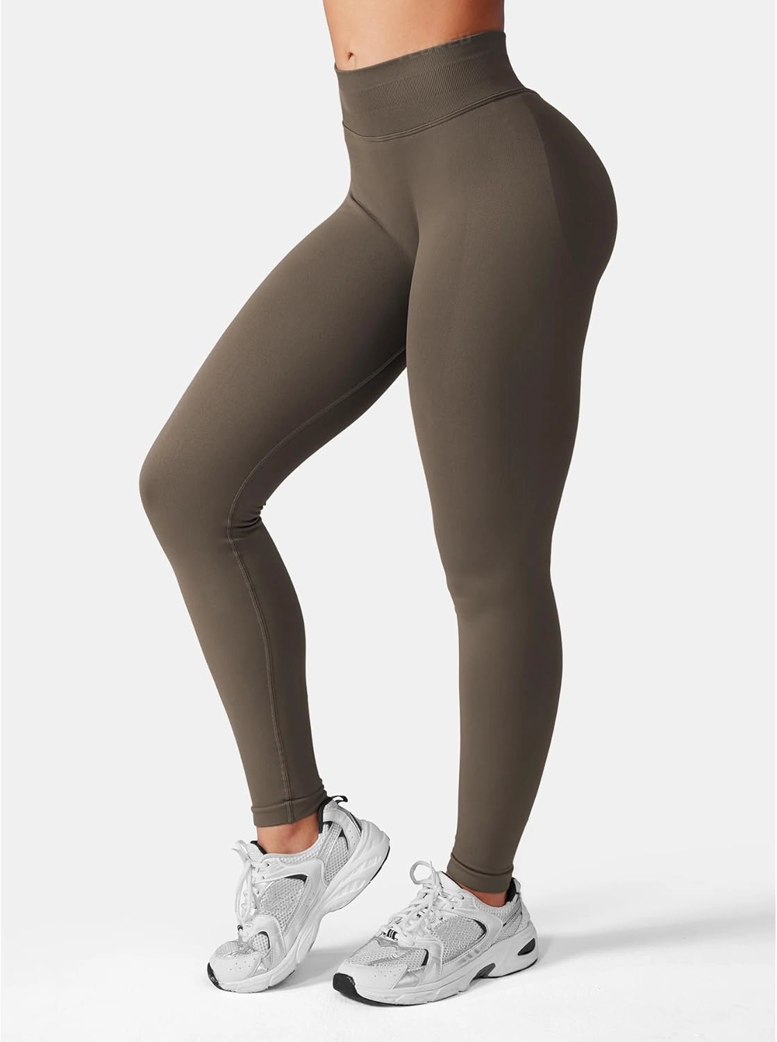 YEOREO SoftHue Hidden Scrunch Butt Workout Leggings for Women Seamless Mid Low Waist 25" Impact Yoga Pants Tummy Control