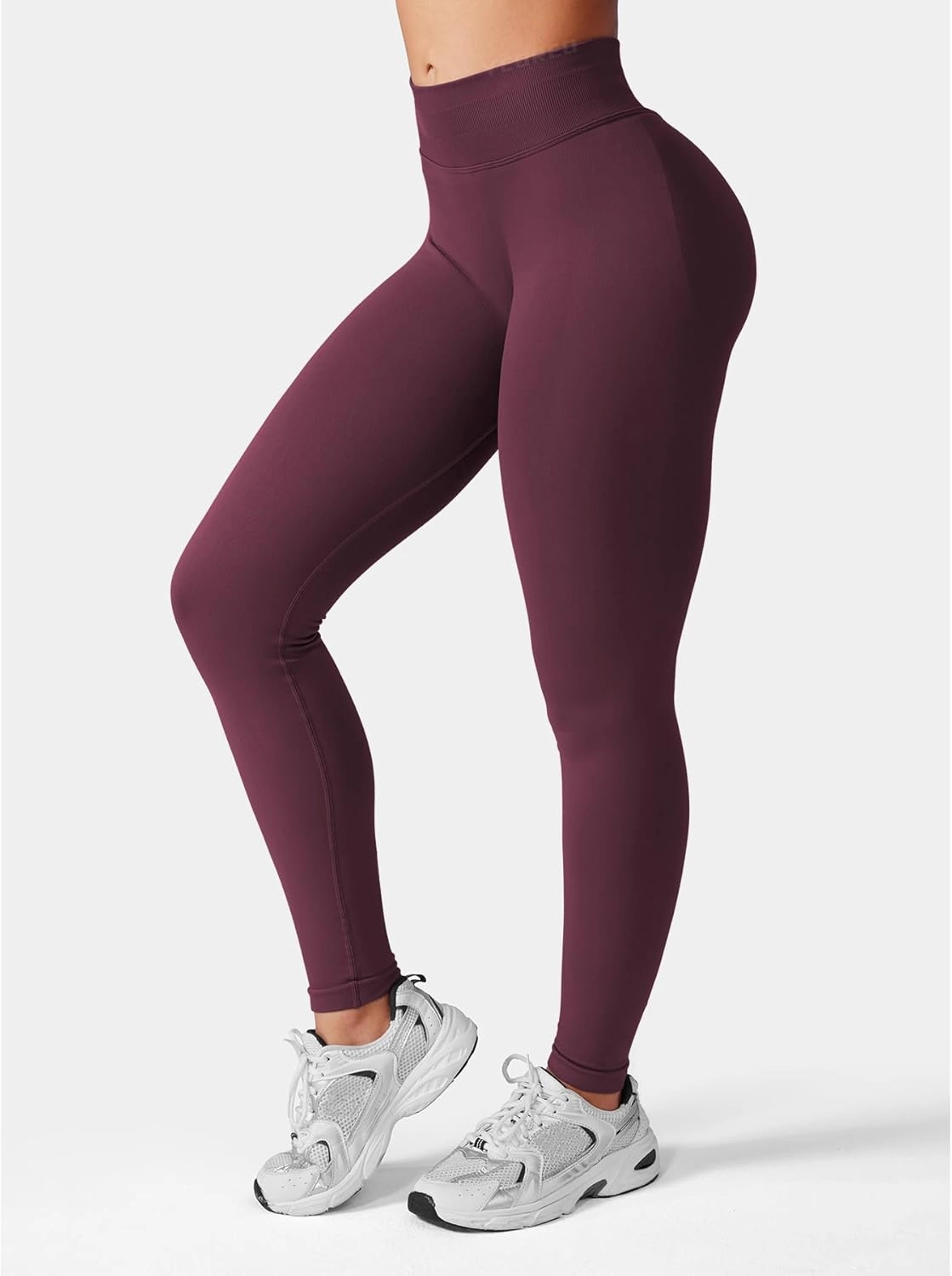YEOREO SoftHue Hidden Scrunch Butt Workout Leggings for Women Seamless Mid Low Waist 25" Impact Yoga Pants Tummy Control