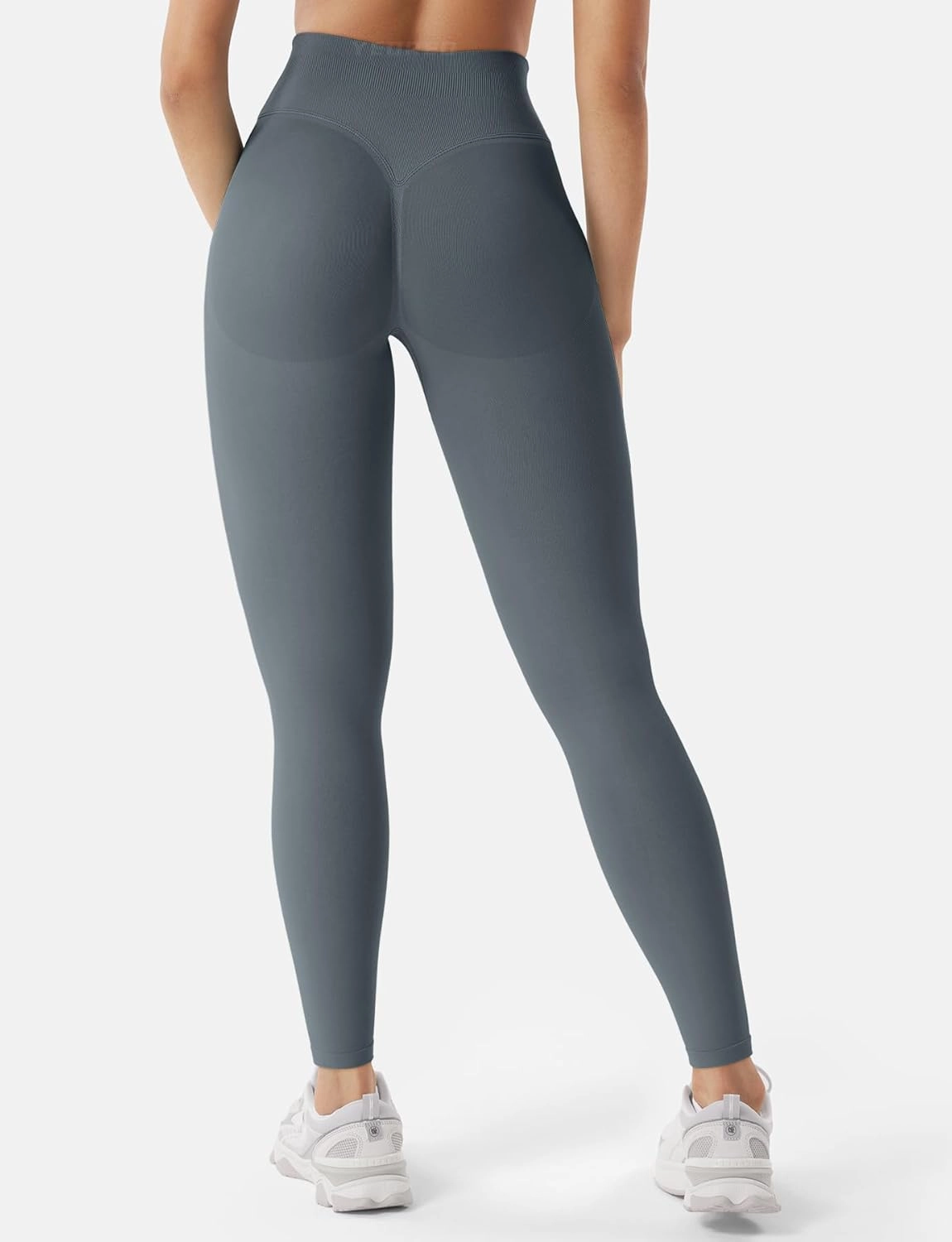 YEOREO Women Hidden Scrunch Impact Leggings V Cross Waist Leggings Butt Booty Lifting Gym Pants