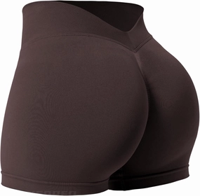 YEOREO Workout Scrunch Shorts Women V Back Gym Butt Lifting Liz High Waisted Seamless Shorts