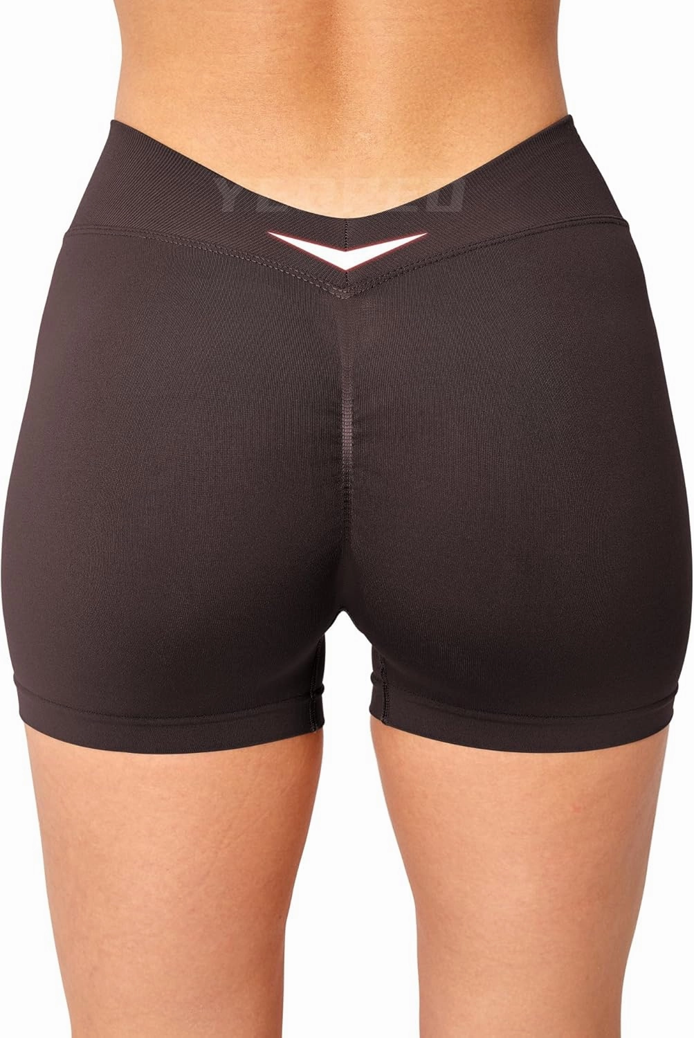 YEOREO Workout Scrunch Shorts Women V Back Gym Butt Lifting Liz High Waisted Seamless Shorts