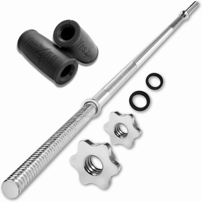 Yes4All Standard Straight Barbell 60 inch & Xtreme Grip For Workout