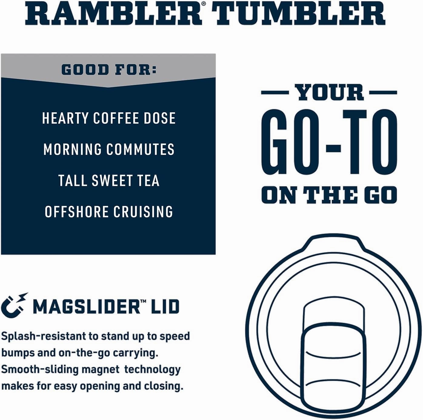 YETI Rambler 30 oz Tumbler, Stainless Steel, Vacuum Insulated with MagSlider Lid, Rescue Red