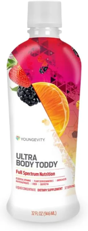 Youngevity Ultra Body Toddy - 100  Nutrient Mega Multi-Vitamin Mineral Supplement for Men and Women - Enhanced Absorption - Phytonutrients - Amino Acids - (32 Fl Oz)