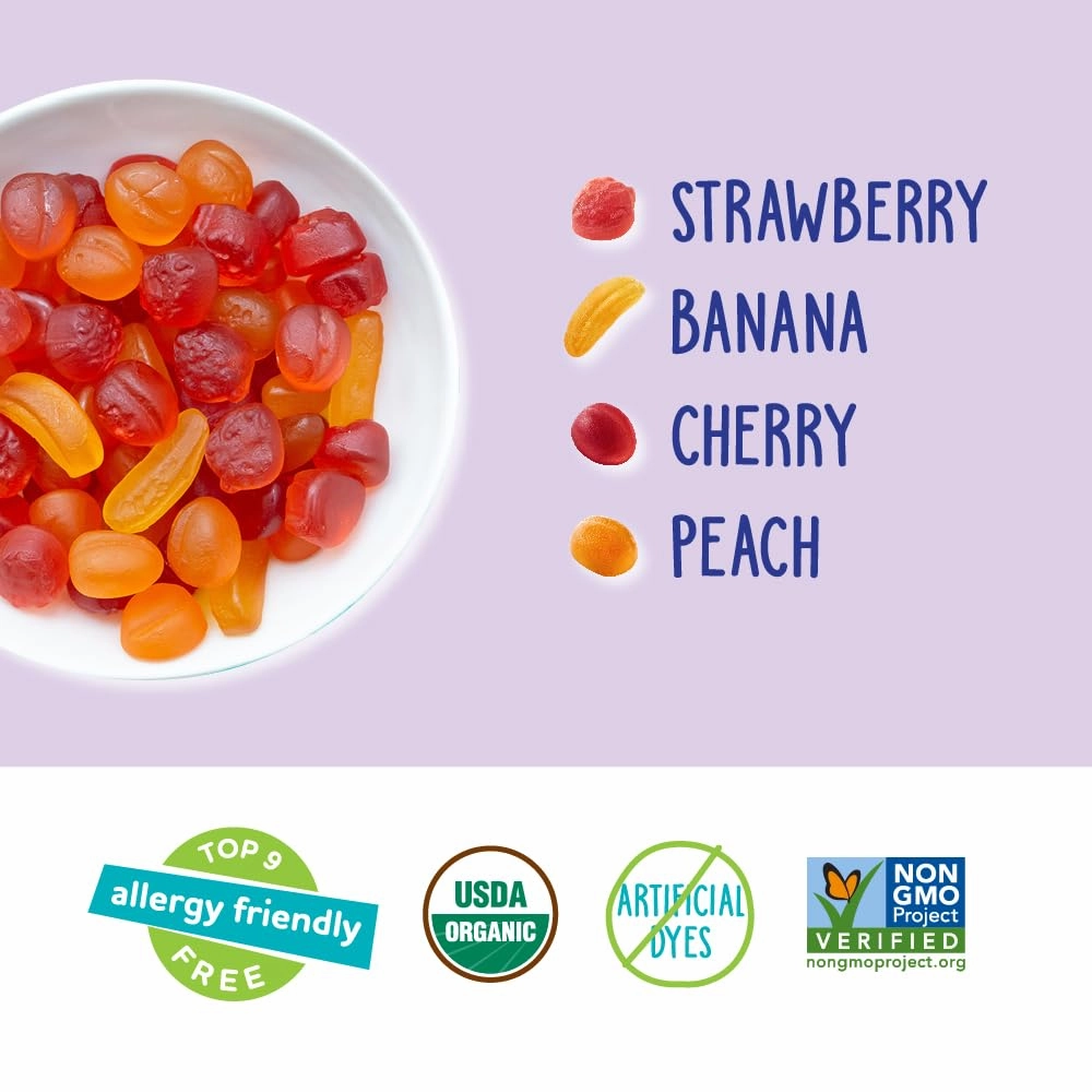 YumEarth Organic Fruit Snacks, 5oz. (Pack of 6), Allergy Friendly, Gluten Free, Non-GMO, Vegan, No Artificial Flavors or Dyes,5 Ounce (Pack of 6)