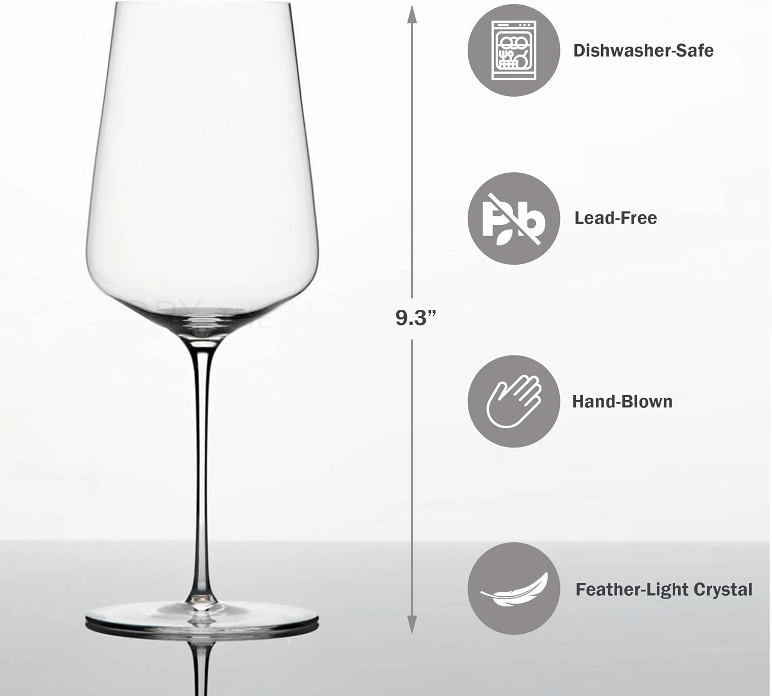 Zalto Denk'Art Universal Hand-Blown Crystal Wine Glasses I Set of 6 Glasses