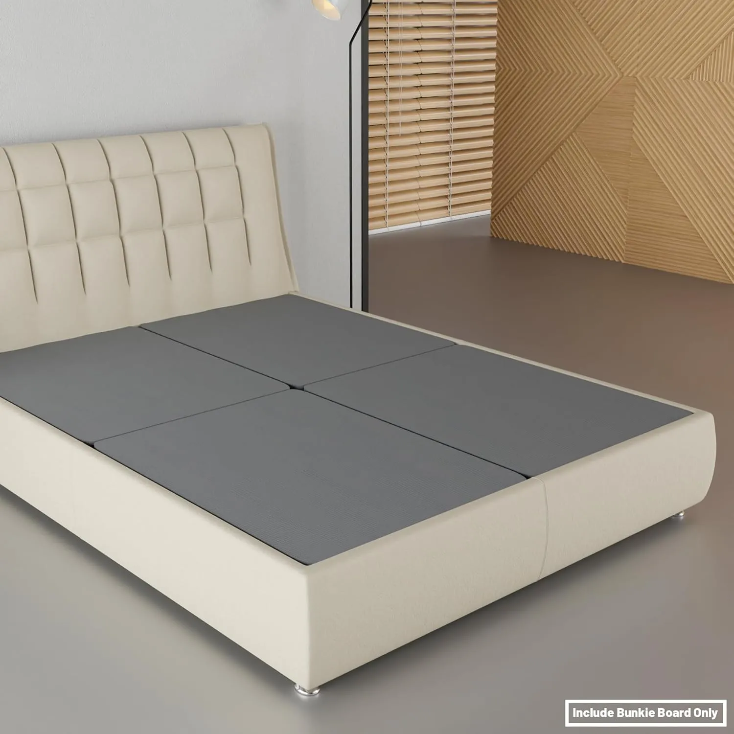 Zayton, 1.5” Split Wood Bunkie Board Full(Fold) Size, Bunkieboard for Bed Support - Fully Assembled, Low Profile Support, Slats Design for Ventilation, Box Spring Alternative