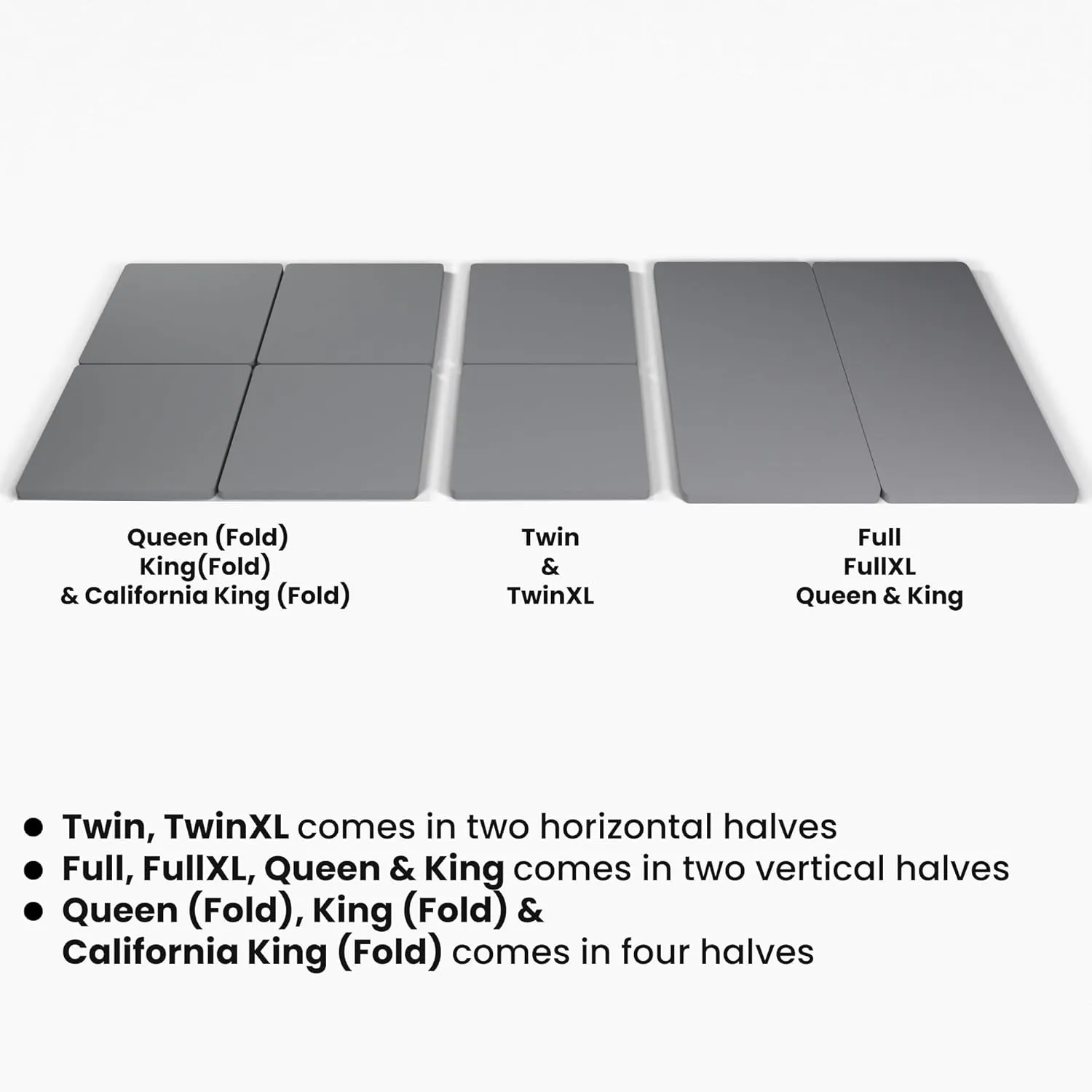 Zayton, 1.5” Split Wood Bunkie Board Full(Fold) Size, Bunkieboard for Bed Support - Fully Assembled, Low Profile Support, Slats Design for Ventilation, Box Spring Alternative
