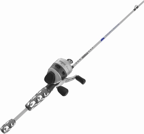 Zebco 33 Folds of Honor Spincast Reel and 2-Piece Fishing Rod Combo, 6-Foot Fiberglass Rod, Quickset Anti-Reverse Fishing Reel with Bite Alert, 1 Dollar Donated to Folds of Honor Foundation,Grey/Black