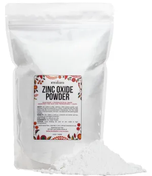 Zinc Oxide Powder | Uncoated, Non Nano Zinc Oxide | Pure, Pharmaceutical Grade | Use in Homemade Sunscreen Lotion | Diaper Rash Cream, Deodorant DIY, Ointment | 1 LB by Better Shea Butter