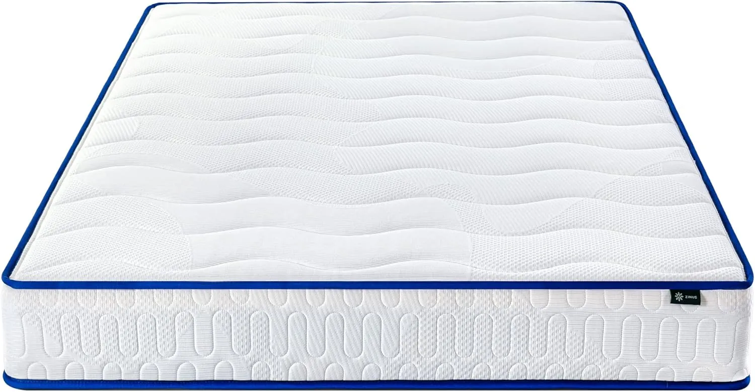 ZINUS 8 Inch Essential Innerspring Mattress, Queen, Medium Firm Feel, CertiPUR-US Certified, Mattress in A Box