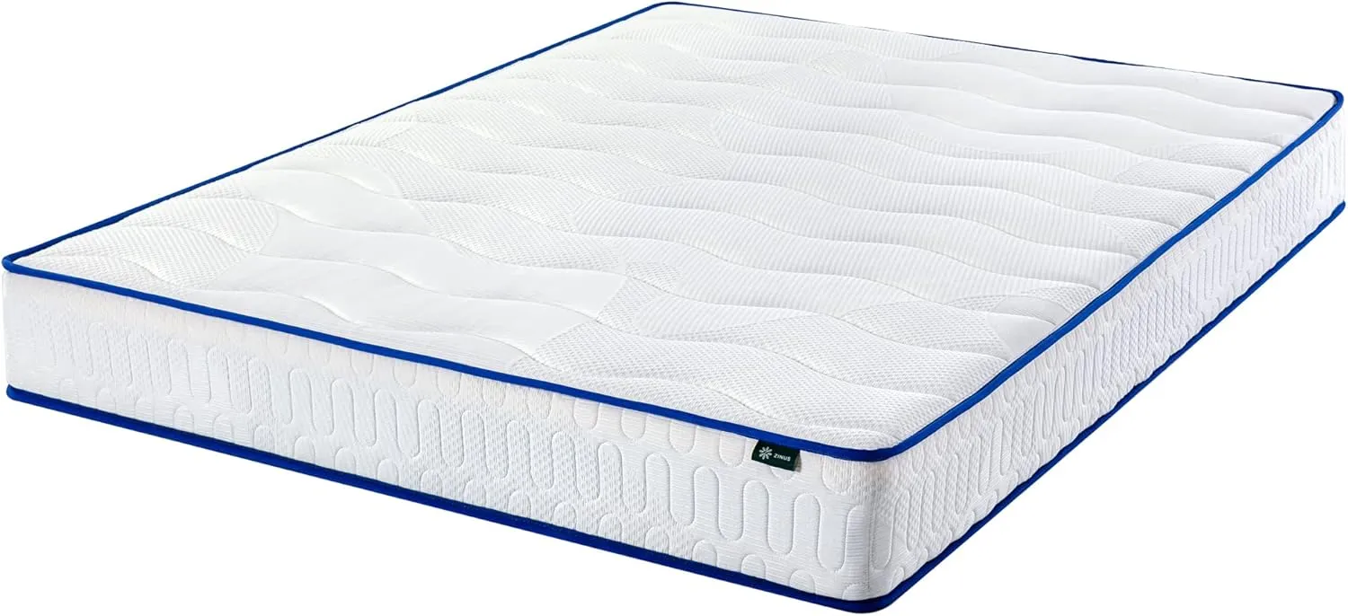 ZINUS 8 Inch Essential Innerspring Mattress, Queen, Medium Firm Feel, CertiPUR-US Certified, Mattress in A Box