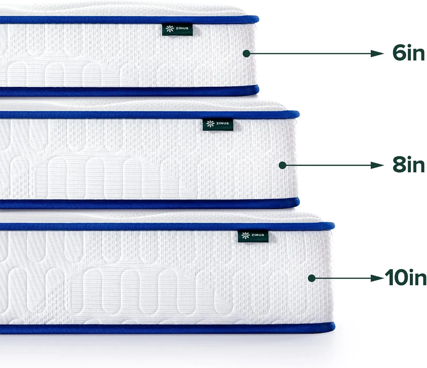 ZINUS 8 Inch Essential Innerspring Mattress, Queen, Medium Firm Feel, CertiPUR-US Certified, Mattress in A Box