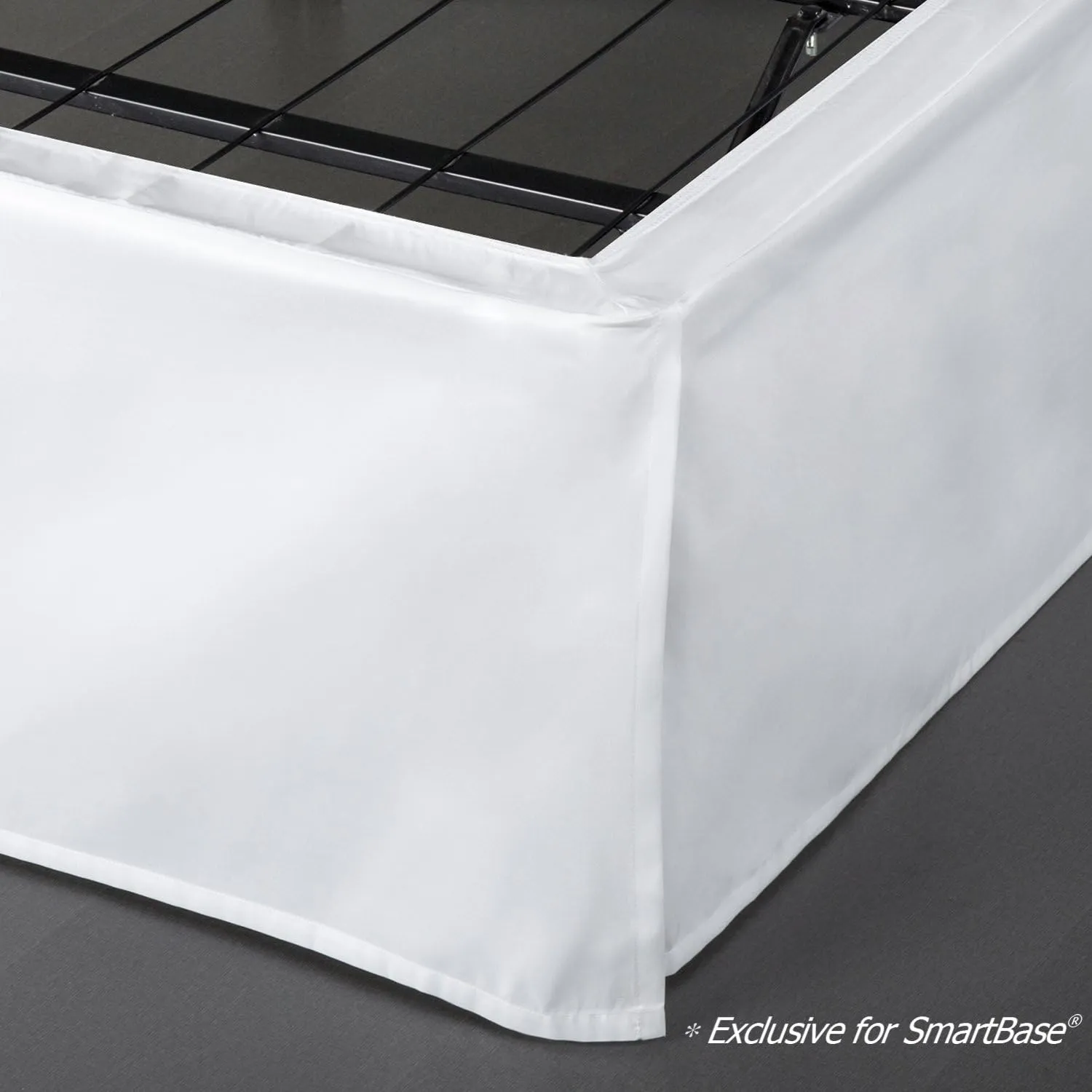 ZINUS SmartBase Bed Skirt, 18 Inch Drop, For Use with SmartBase, Easy On & Off Design, Twin