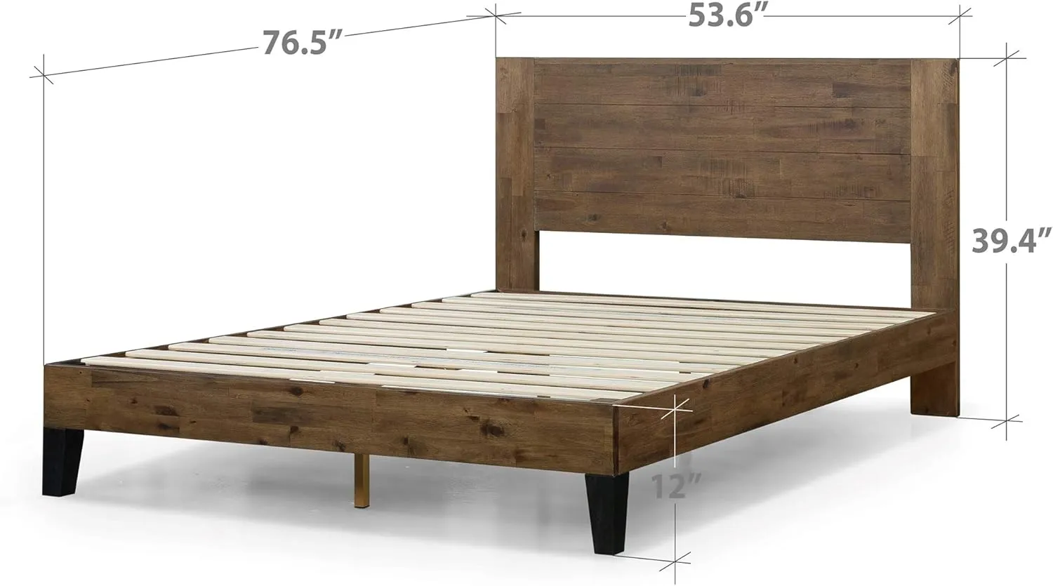 ZINUS Tonja Wood Platform Bed Frame with Headboard, Mattress Foundation with Wooden Slat Support, No Box Spring Needed, Easy Assembly, Full