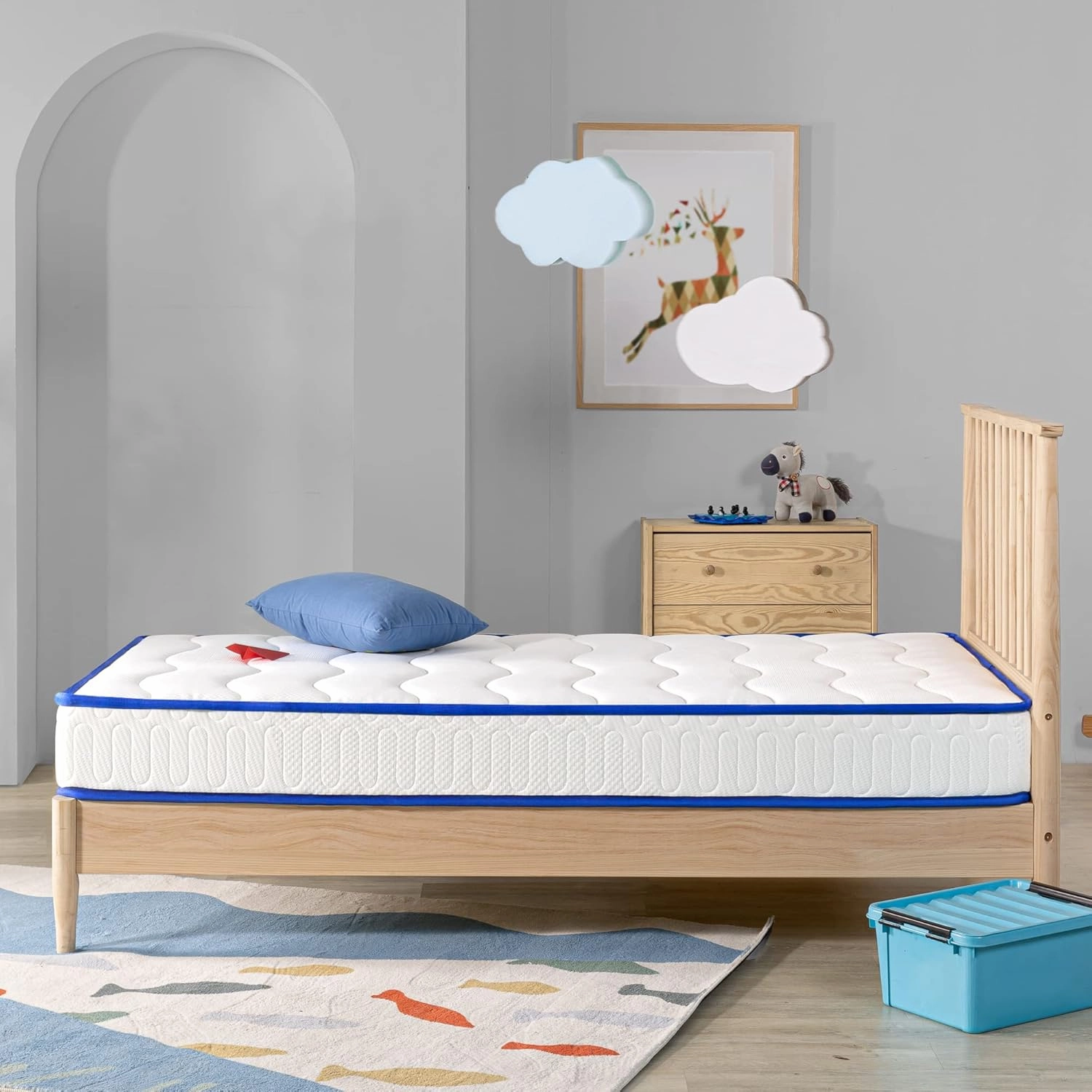 ZINUS 8 Inch Essential Innerspring Mattress, Twin, Mattress for Kids, Medium Firm Feel, CertiPUR-US Certified Foams, Mattress in A Box